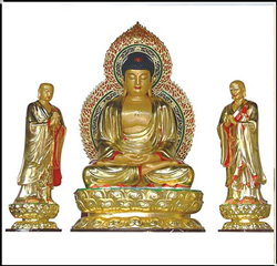一(yī)佛二弟(dì)子銅雕|一(yī)佛二弟(dì)子銅像