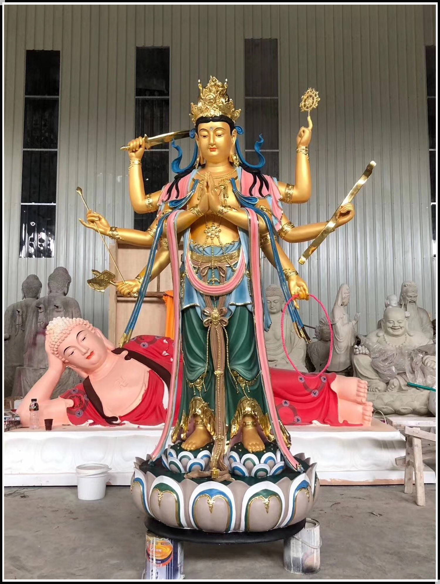 鬥姆元君銅雕塑|鑄銅鬥姆元君