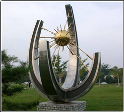 戶外(wài)大(dà)型抽象園林城市雕塑