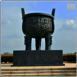 純銅大(dà)号三足鼎鑄造