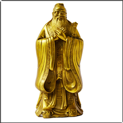 小(xiǎo)号擺件孔子像鑄造