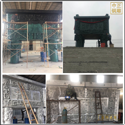 大(dà)型純銅鼎安裝