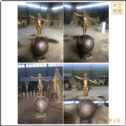 鑄銅西方人物(wù)雕塑