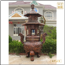 大(dà)型純銅香爐鑄造廠