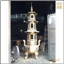 大(dà)型長方形銅香爐鑄造廠