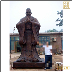 圖書(shū)館門前孔子雕像