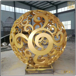 貼金廣場風水球雕塑加工(gōng)廠