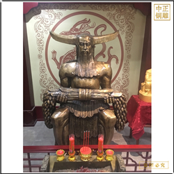 道教神農大(dà)帝人物(wù)銅像