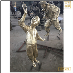 小(xiǎo)女孩人物(wù)銅雕塑
