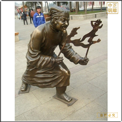 室外(wài)皮影戲銅像