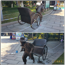 定制園林車(chē)夫人物(wù)雕塑