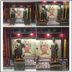 女娲伏羲神像銅雕鑄造
