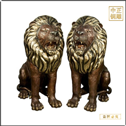 一(yī)對銅獅子圖片