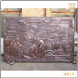 古代人物(wù)銅浮雕雕塑