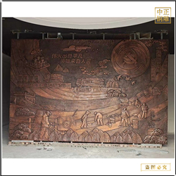 大(dà)型室内文化銅浮雕壁畫