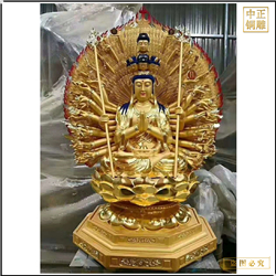 大(dà)型鑄銅千手觀音佛像