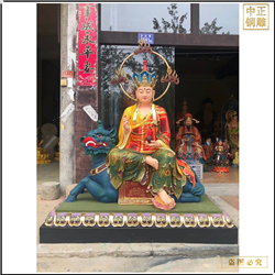騎坐騎谛聽(tīng)地藏王菩薩銅佛像