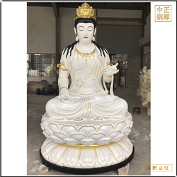 白(bái)色觀音菩薩雕塑