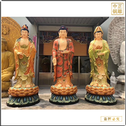 鑄銅西方三聖佛像定制