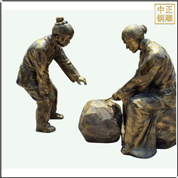定制鐵杵磨成針寓言人物(wù)雕塑