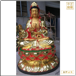 大(dà)型坐像銅雕觀音銅像