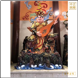 銅雕彩繪四大(dà)天王佛像坐像
