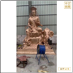 大(dà)型文殊普賢銅像鑄造廠