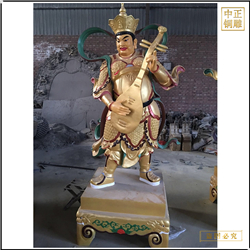 純銅鎏金四大(dà)天王佛像
