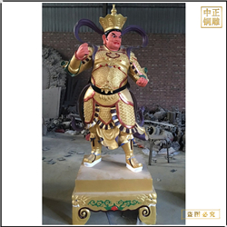 銅雕四大(dà)天王佛像擺件