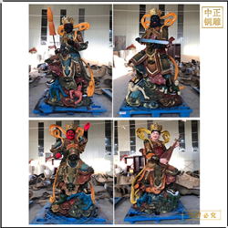 黃銅彩繪四大(dà)天王佛像