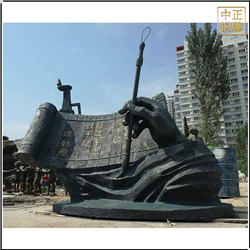 大(dà)型校園書(shū)籍銅雕塑