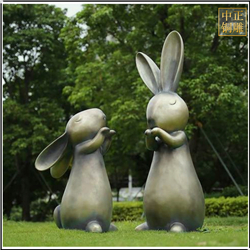 園林小(xiǎo)兔子景觀雕塑