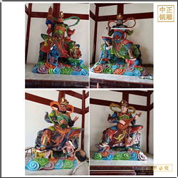 大(dà)型彩繪四大(dà)天王銅佛像定做