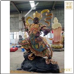 彩繪四大(dà)天王貼金佛像定做