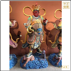 彩繪四大(dà)天王佛像雕塑