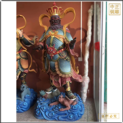 供應四大(dà)天王銅佛像擺件