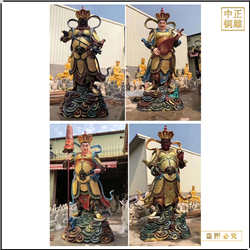 寺廟鑄銅四大(dà)天王佛像鑄造