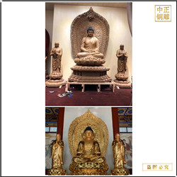 大(dà)型寺廟釋迦牟尼佛雕像