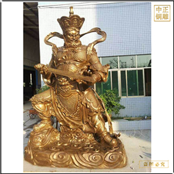 彩繪四大(dà)天王銅佛像雕塑
