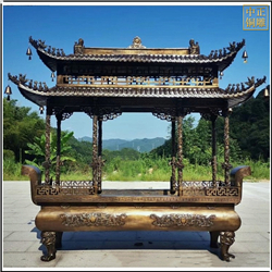 寺院大(dà)型銅香爐定制