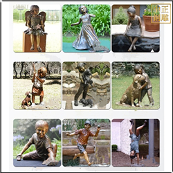 各種小(xiǎo)孩玩耍銅雕塑