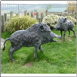 野豬景觀動物(wù)雕塑